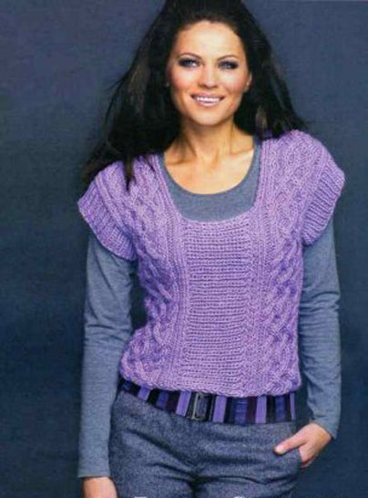 Womens Hand Knit Wool Vest 51N – KnitWearMasters