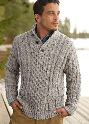Men Hand Knit Polo Sweater 263B