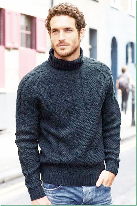 Wool Knit Turtleneck Sweater